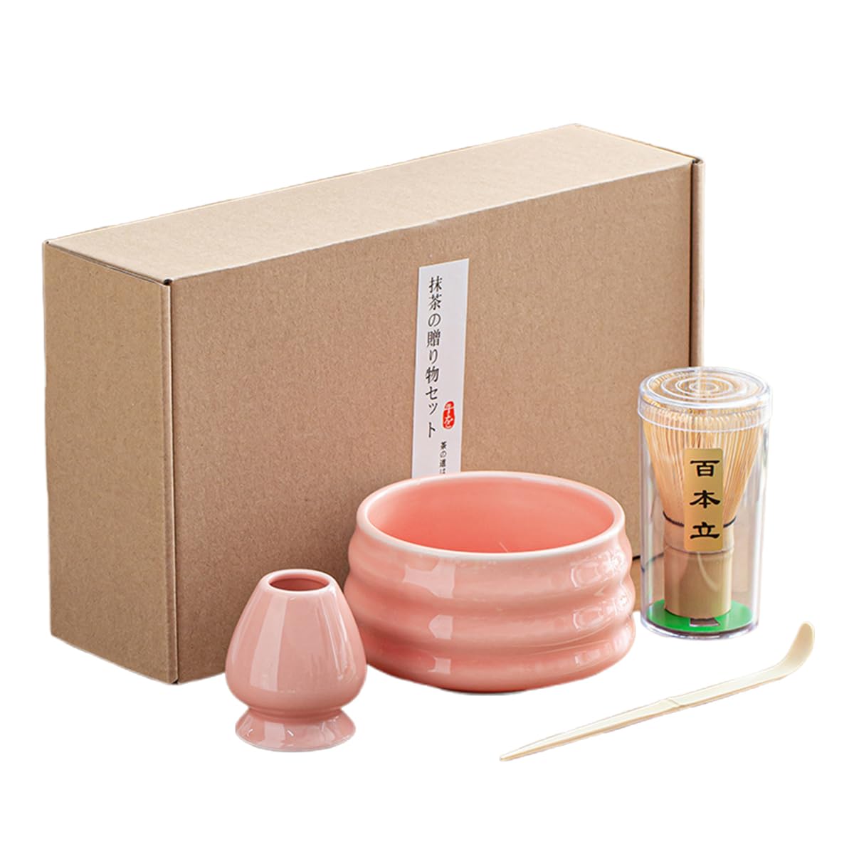 白楽茶碗 野立て茶器一式 茶筅 茶杓 茶碗付き！】茶筅 百本立 天然竹